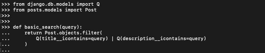 Create a basic_search() function